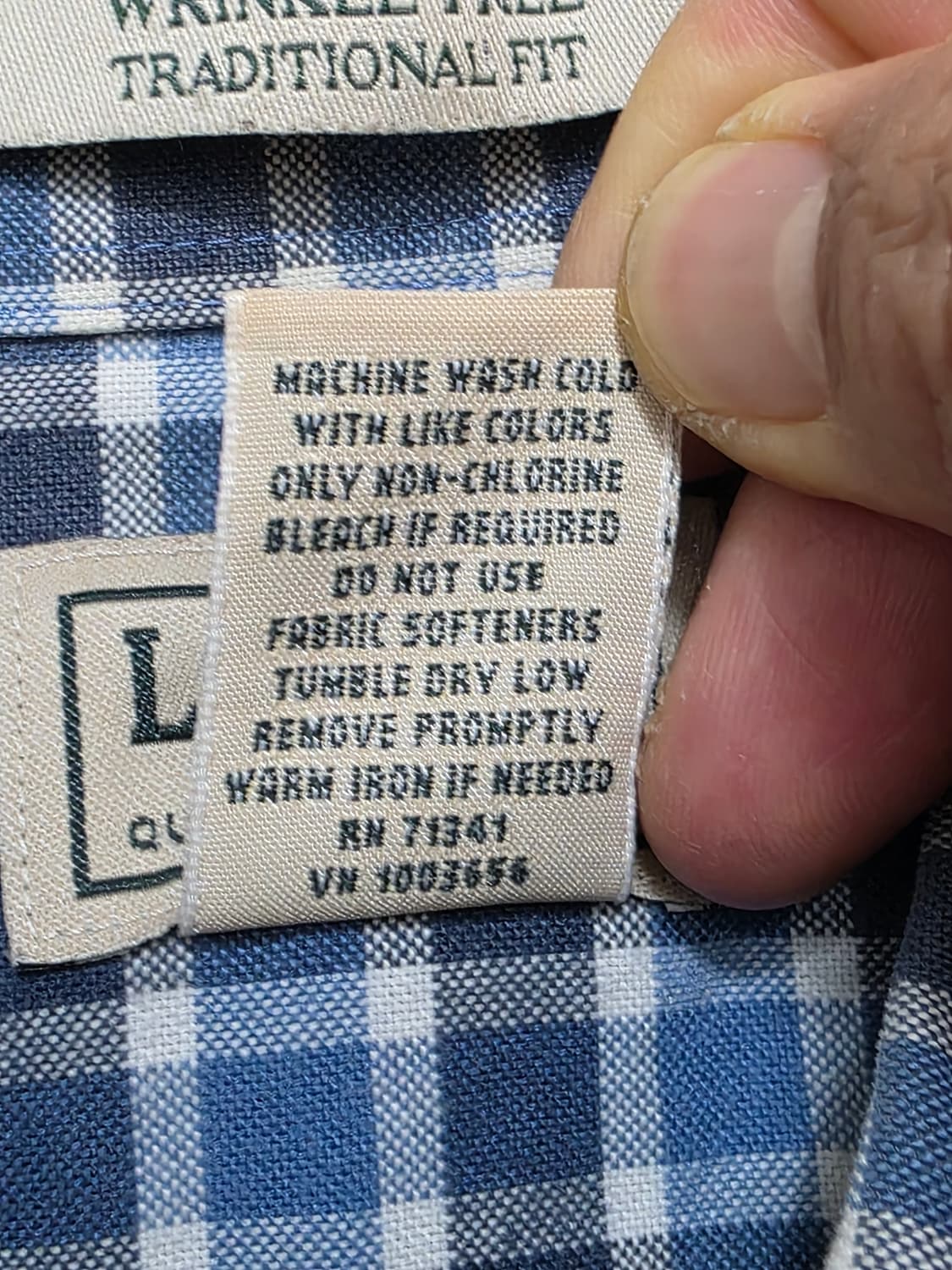 L.L.BEAN 엘엘빈 링클프리 체크 셔츠 상품이미지3