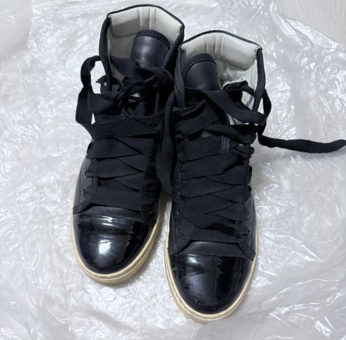 Lanvin 랑방 블랙 하이탑 스니커즈 220mm 상품이미지2