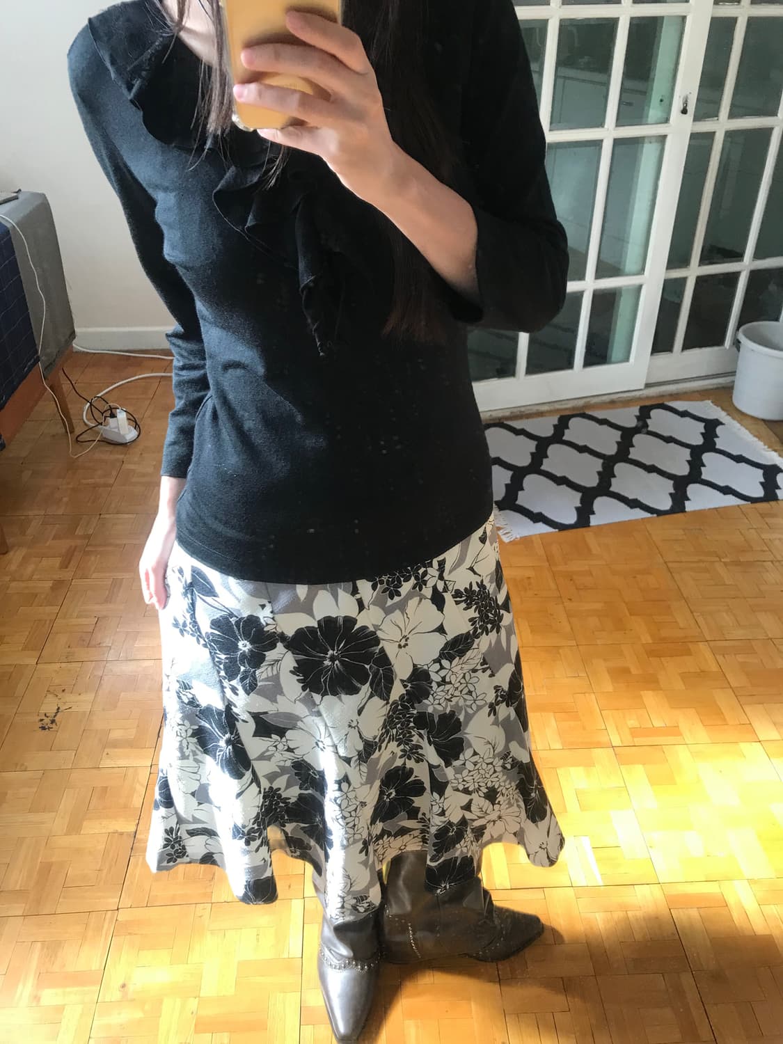 vintage pattern skirt 상품이미지3