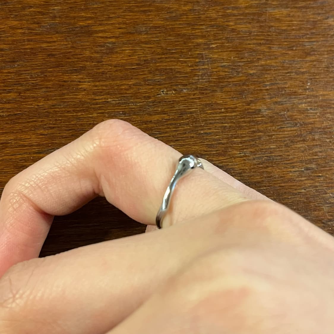 새상품 여성 신주 물방울 볼드 오픈링 반지  상품이미지3