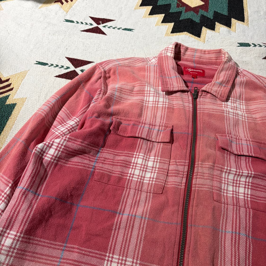 17ss Supreme Faded Plaid Flannel Zip up 상품이미지3