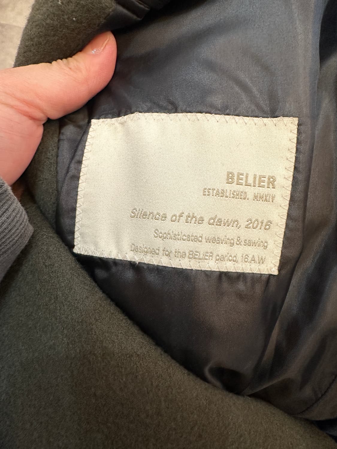 M) 벨리에 카키 더블 코트 상품이미지4