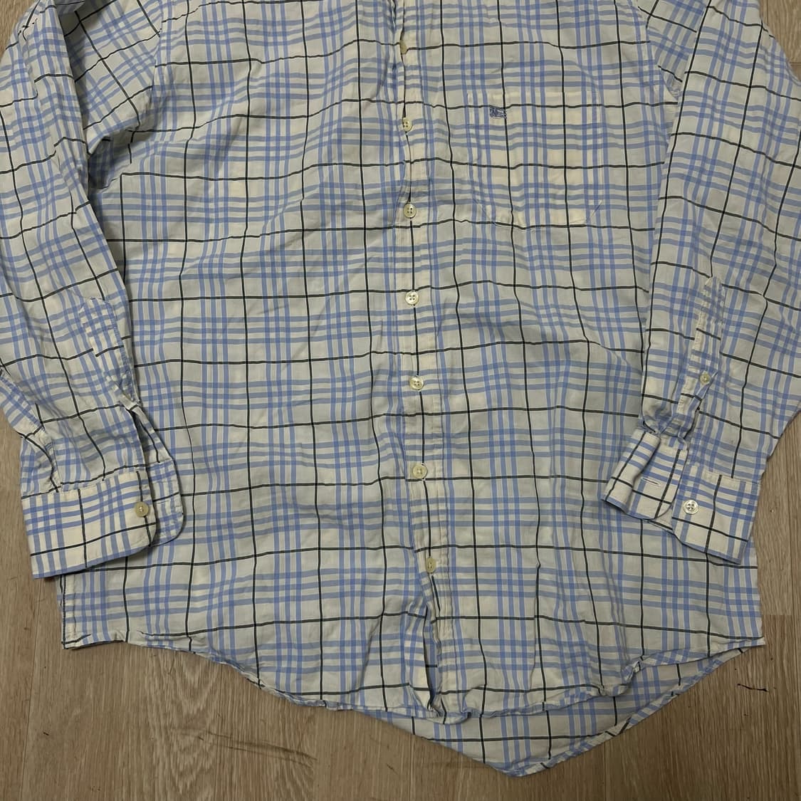 버버리 런던 기마로고 체크셔츠 L/100  상품이미지4