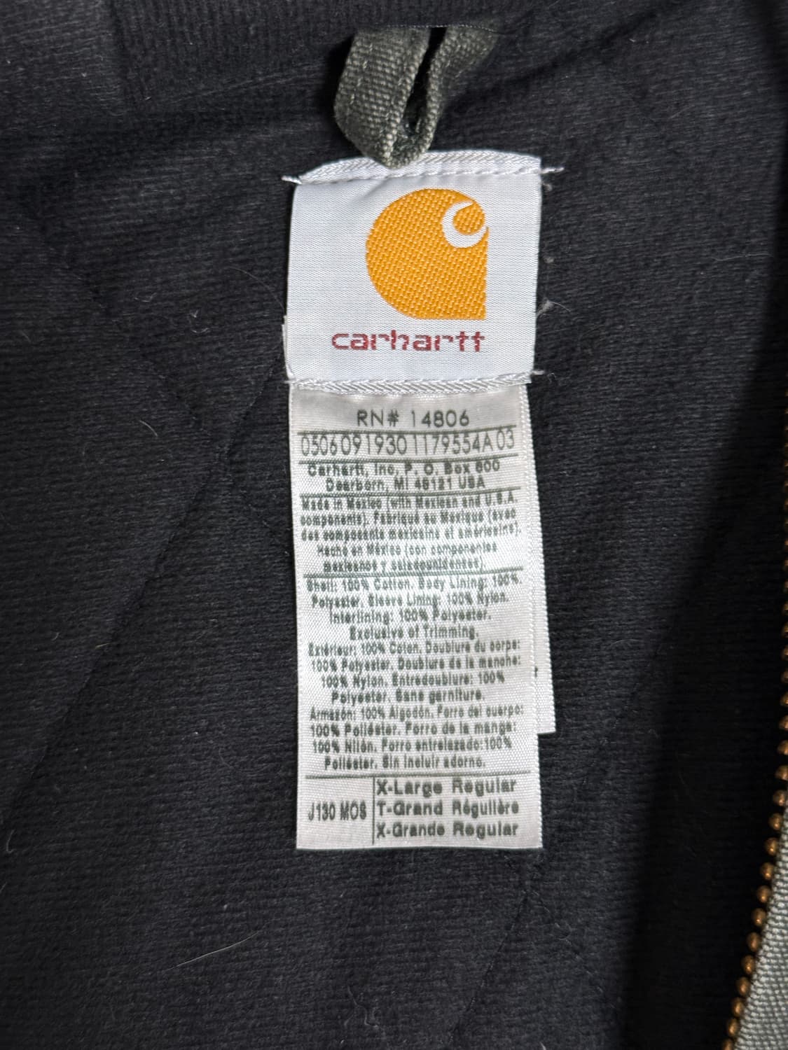 [XL]칼하트 덕 액티브 자켓 J130 MOS 모스그린 상품이미지4