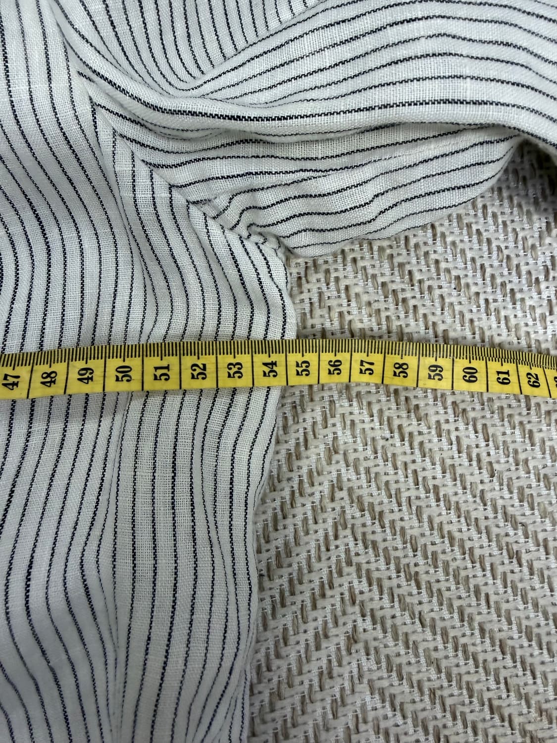 정품) 아떼바네사브루노 루즈핏 스트라이프 린넨 자켓 38 상품이미지8