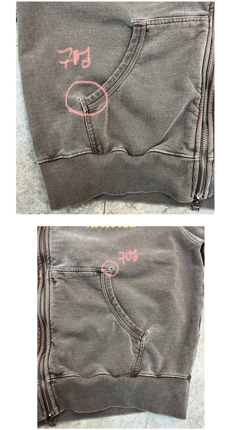 AECA 피그먼트 후드집업 브라운 L #csz3605 상품이미지6