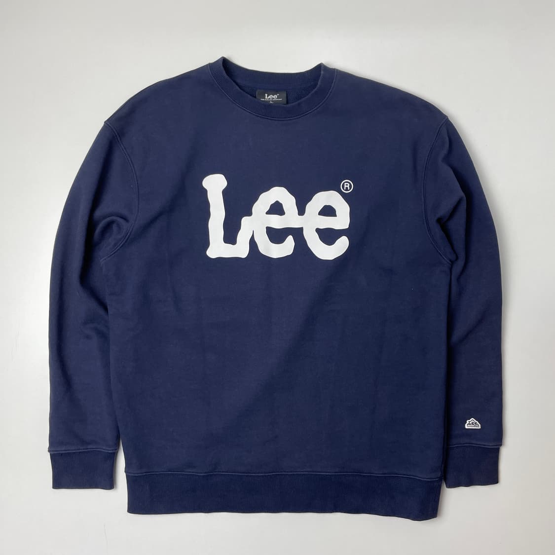 [택포] lee 리 빅로고 도톰 긴팔 맨투맨 네이비 L 상품이미지1