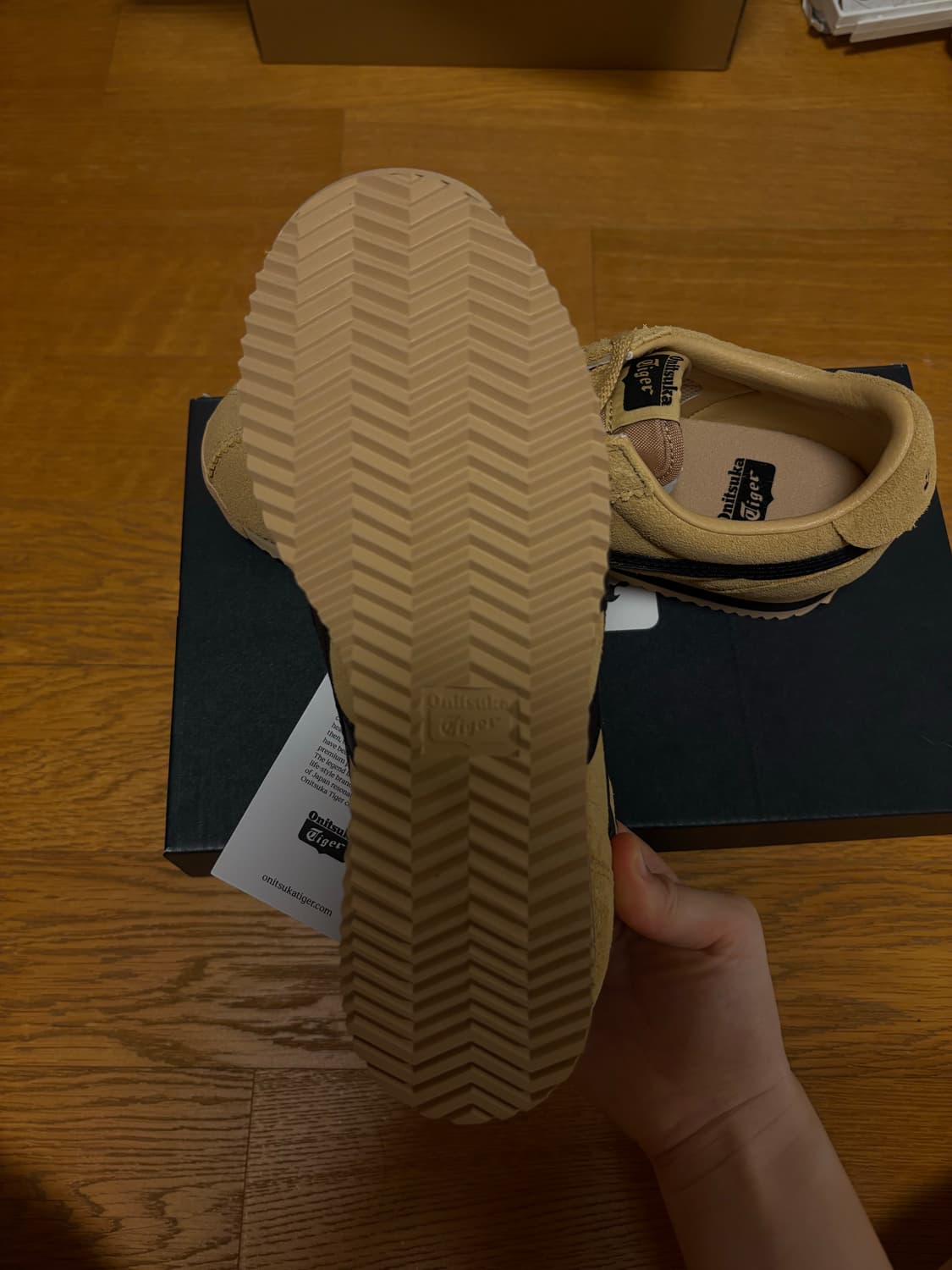 오니츠카 타이거 타이거 커세어 카멜 베이지 블랙 225 새상품 상품이미지3