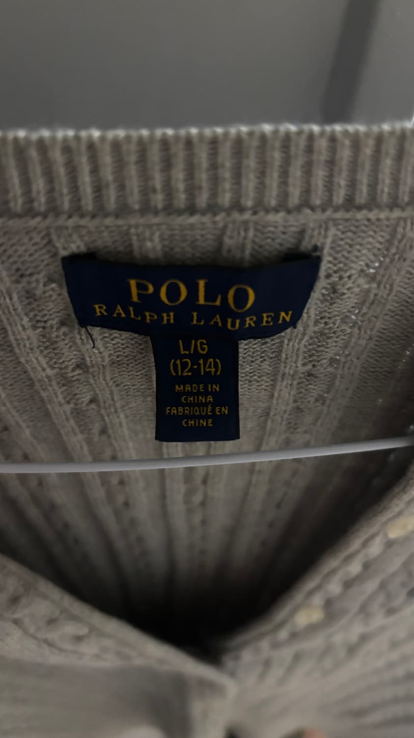 폴로 꽈배기 가디건 그레이 상품이미지3