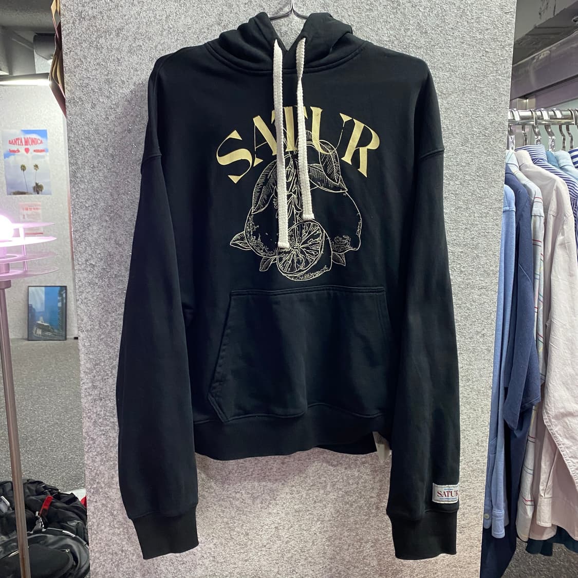 세터 카프리 시트론 드로잉 블랙 후드티 B4109 상품이미지2