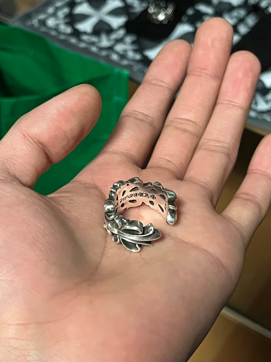 US8) 크롬하츠 더블 플로랄링 상품이미지5