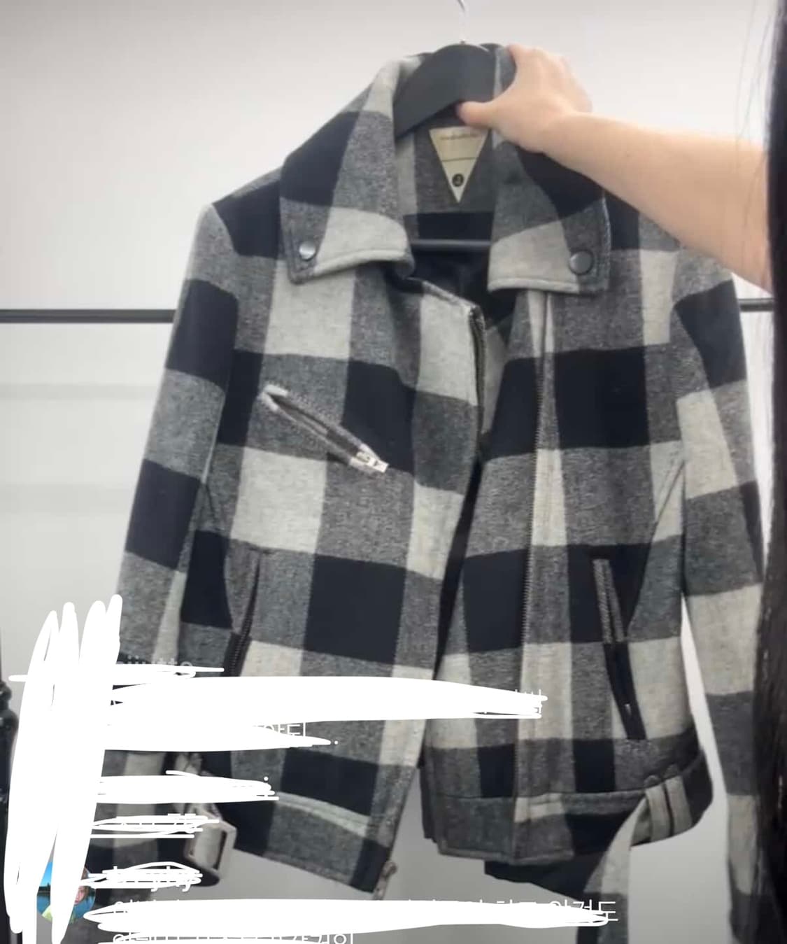 큐빈티지 체크코트 상품이미지1