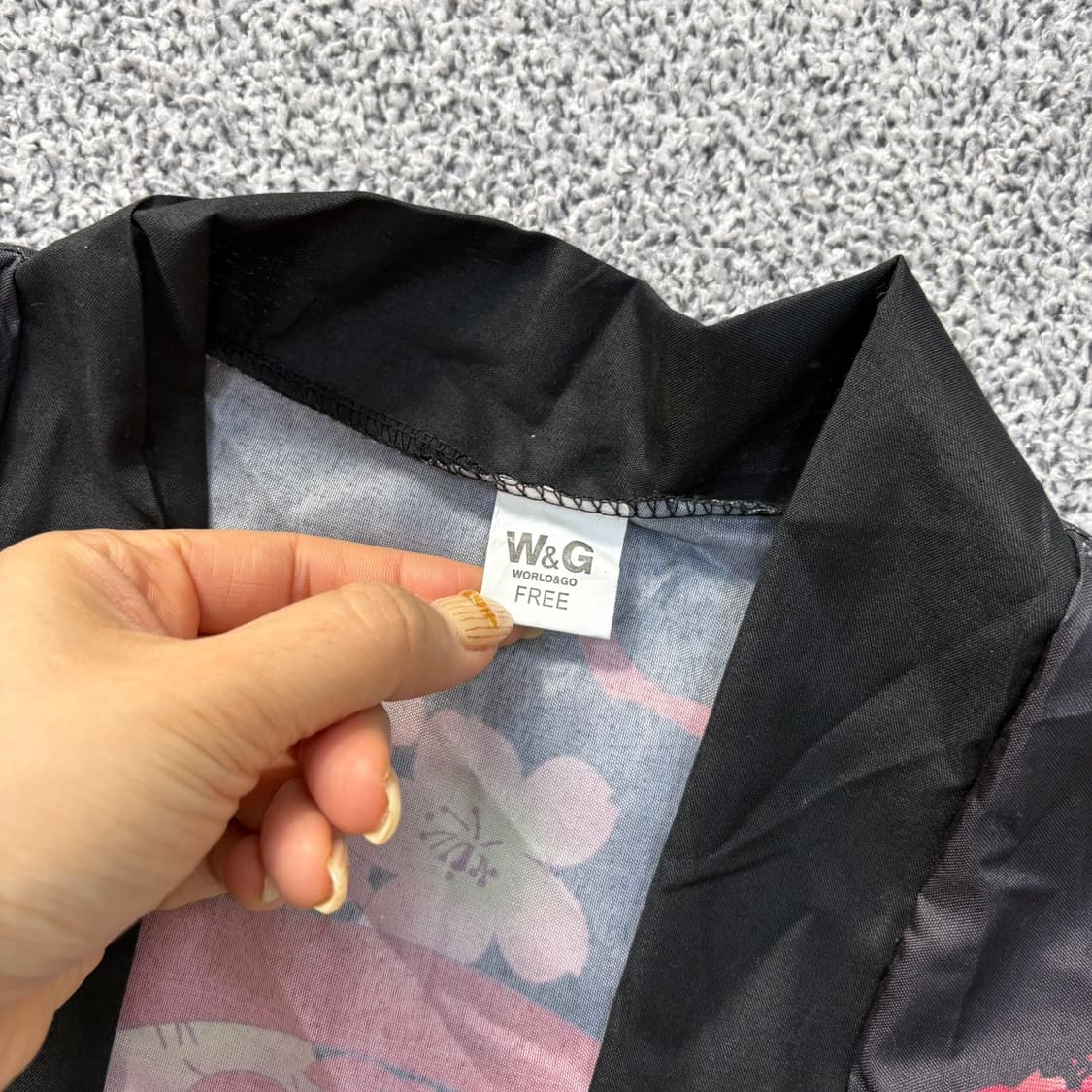 실측확인 벚꽃 잉어 일본 가디건 기모노 0423J 상품이미지3