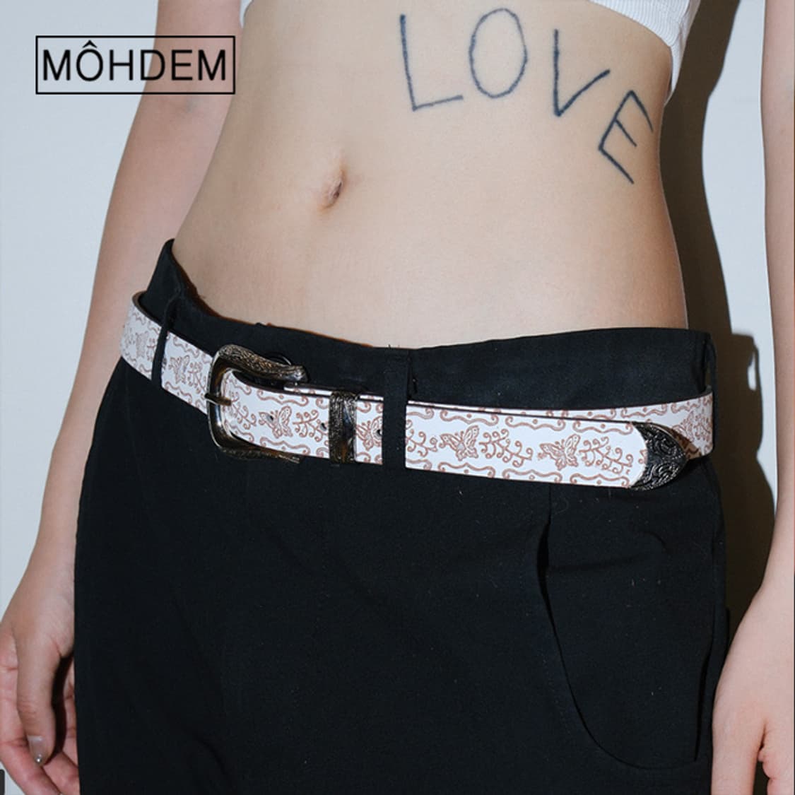 [Unisex]웨스턴 에스닉 벨트 아이보리 상품이미지2
