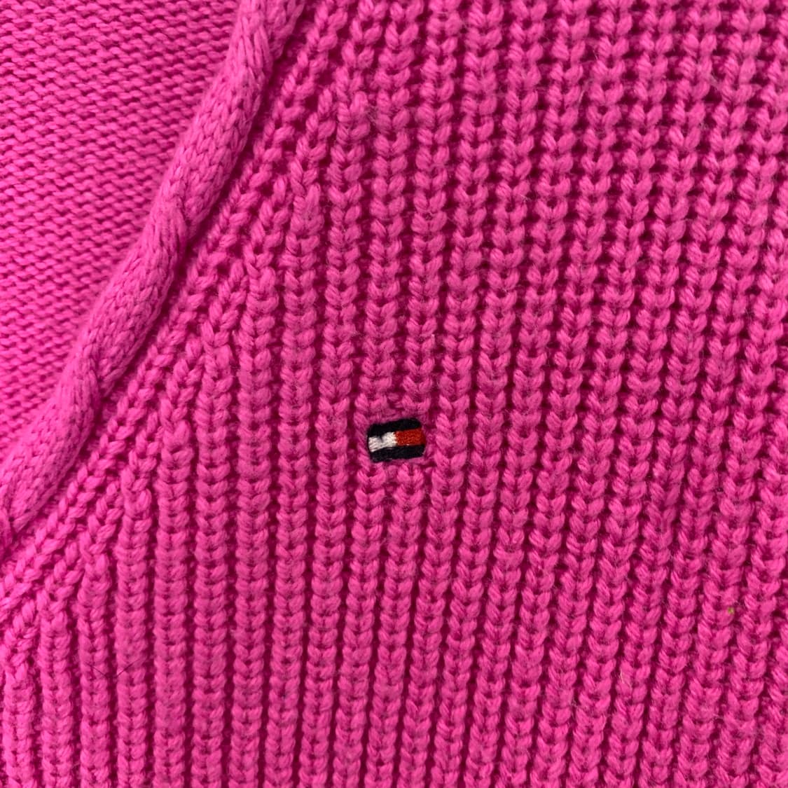 타미힐피거 자수로고 핑크 니트 가디건 상품이미지4