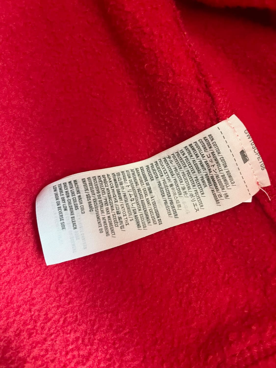 아베크롬비 스펠로고 화이트 순록 대장 후드집업 레드 [M]  상품이미지5