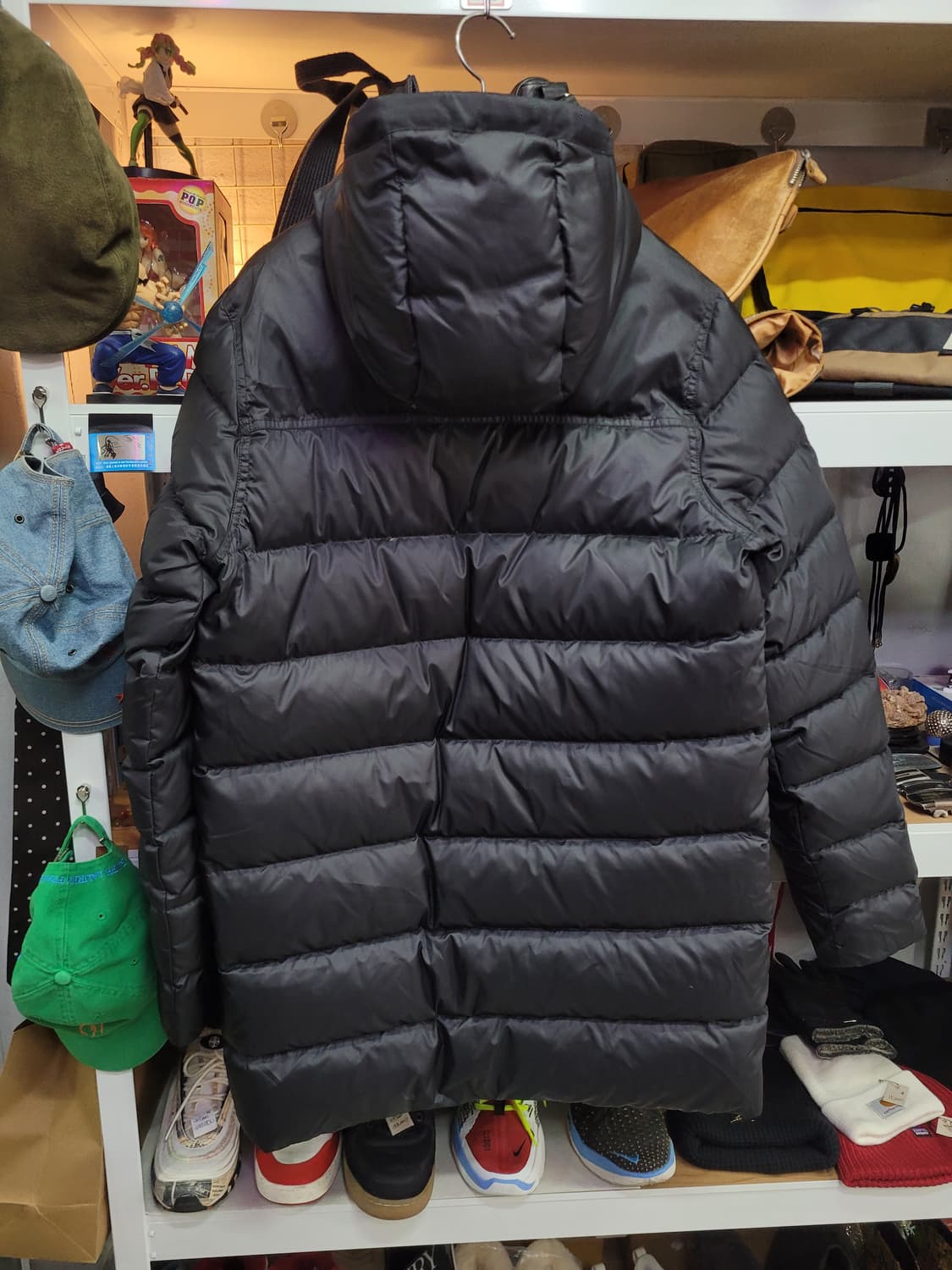 Reebok 리복 블랙 후드 롱 패딩 오리털 점퍼 상품이미지2