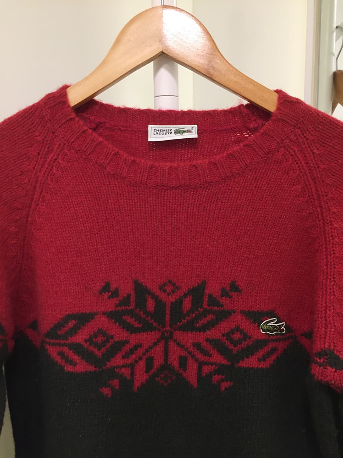 여성 라코스테 노르딕 오버핏 니트 100 상품이미지4