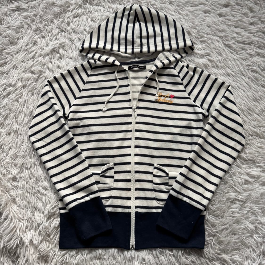 ROOCHE REARING 일본빈티지 노드 후드집업 모리걸 m 38-40 상품이미지2