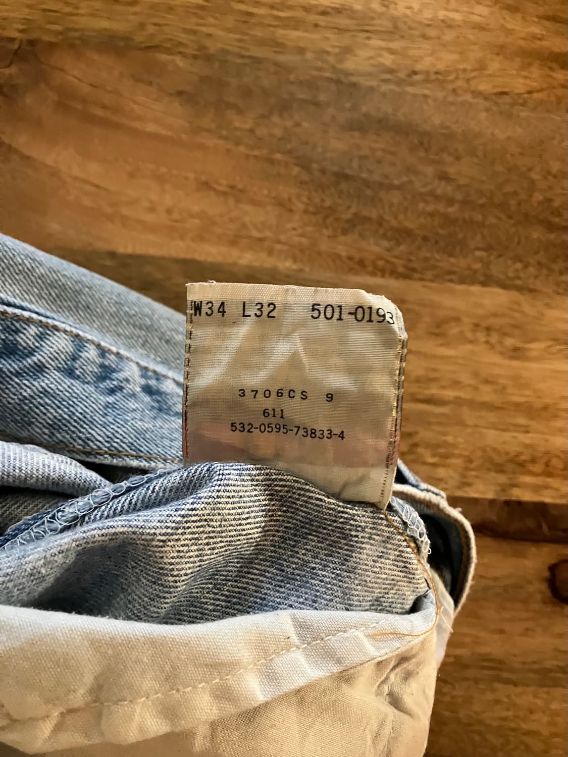 90s USA 빈티지 리바이스 501 데님 팬츠 상품이미지10
