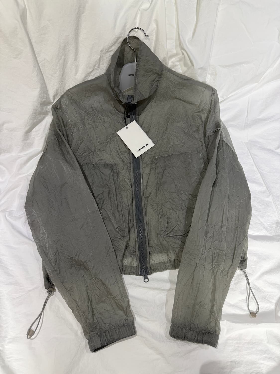 해칭룸 볼레로 자켓 크리즈드 라이트 그레이/2 상품이미지1