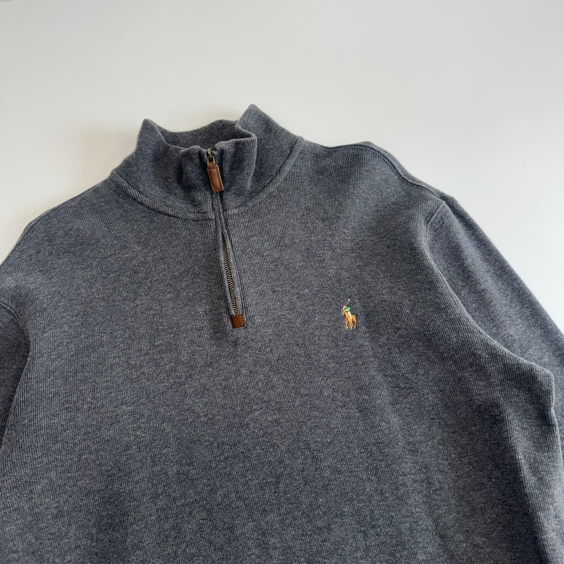 Polo 폴로 멀티포니 반집업 차콜 니트 상품이미지4