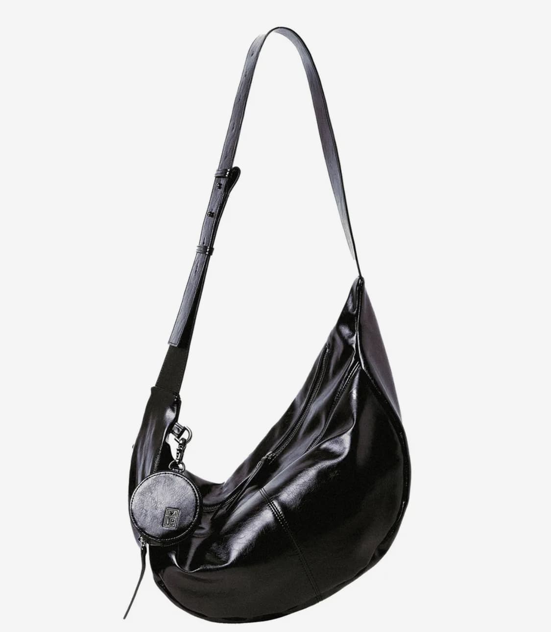 밈더위드로브 몬타 크랙 레더 메신저백 블랙 상품이미지2