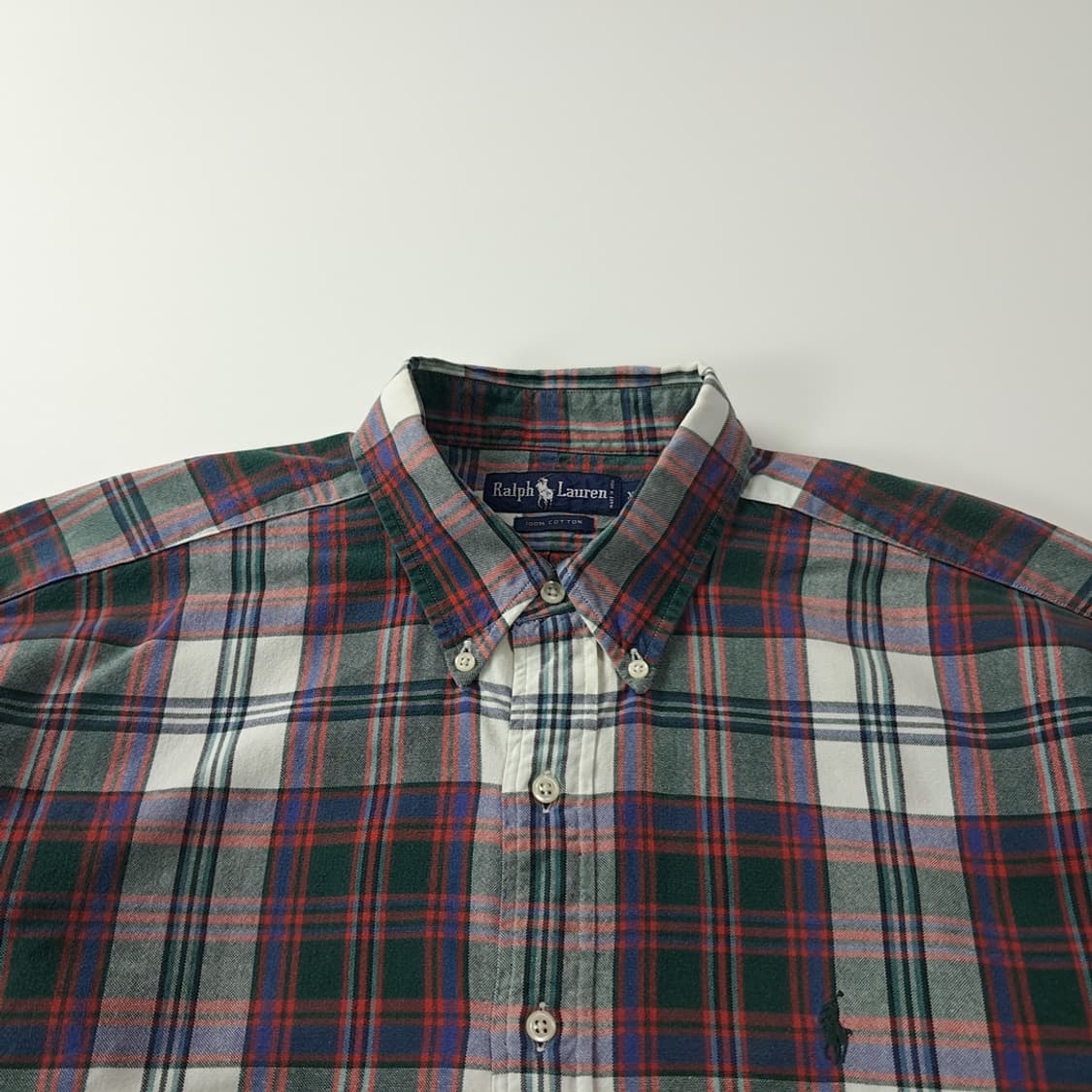 CK759 XL 폴로 90s 페이디드 마드라스체크 셔츠 남방 상품이미지2