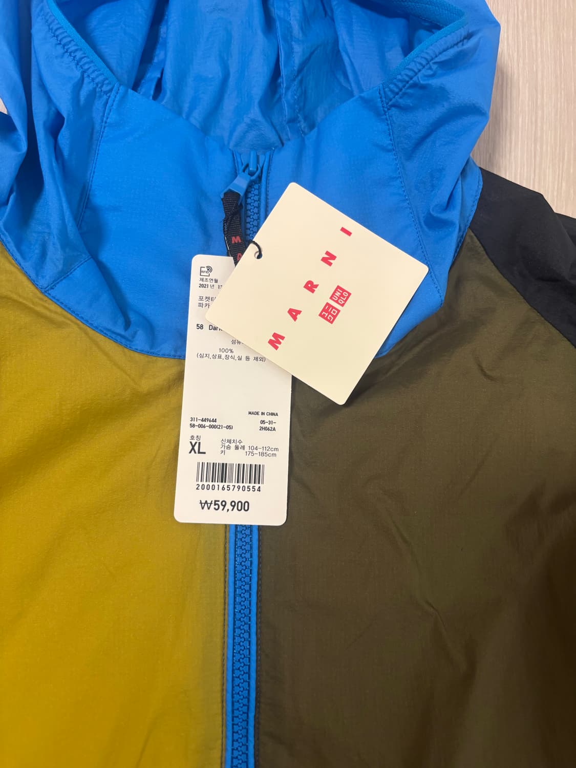 유니클로 X 마르니 컬러블록 포켓터블 파카 상품이미지2