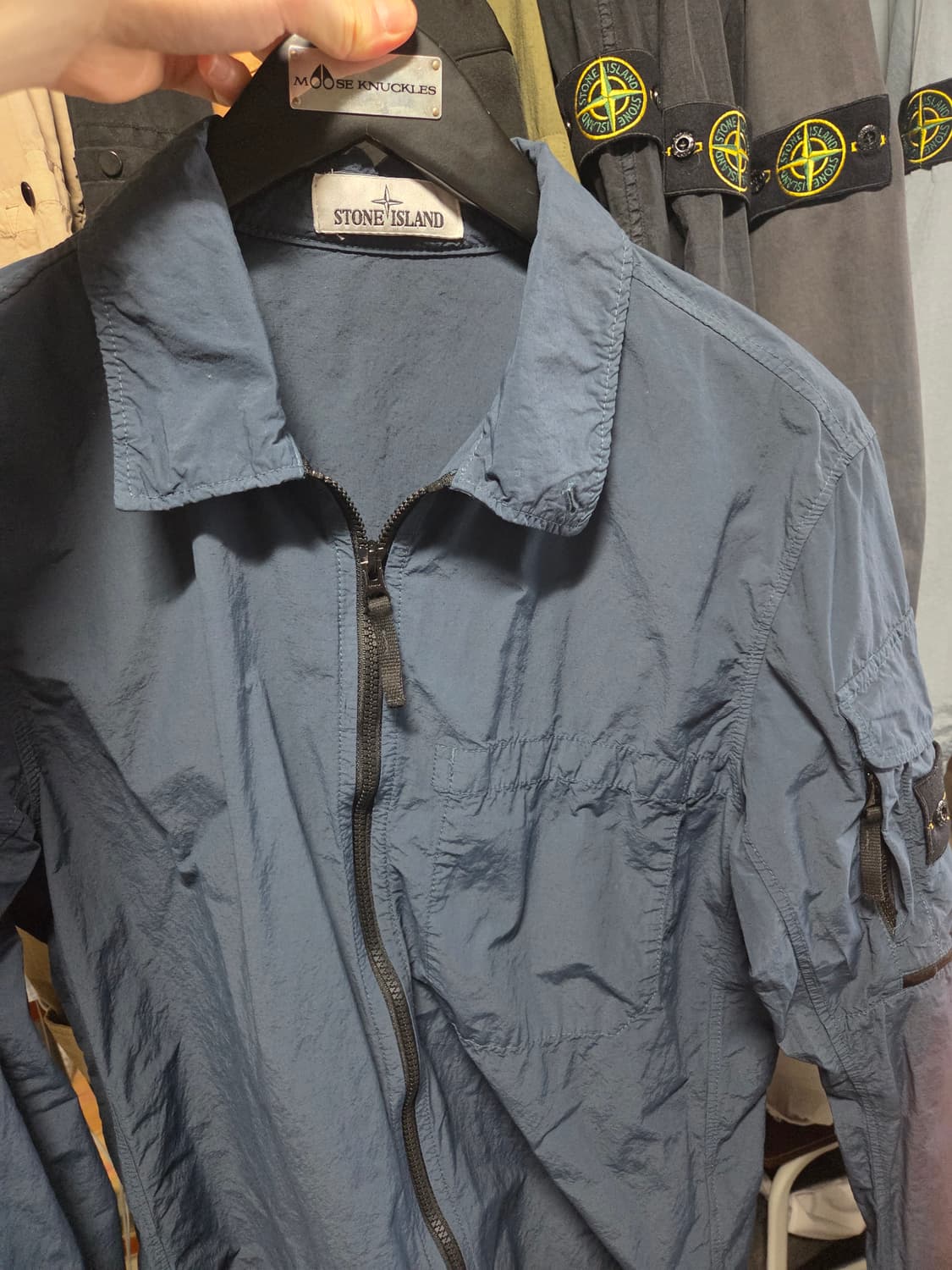 스톤아일랜드 나슬란 오버셔츠 자켓 L 아비오블루 색상 상품이미지1