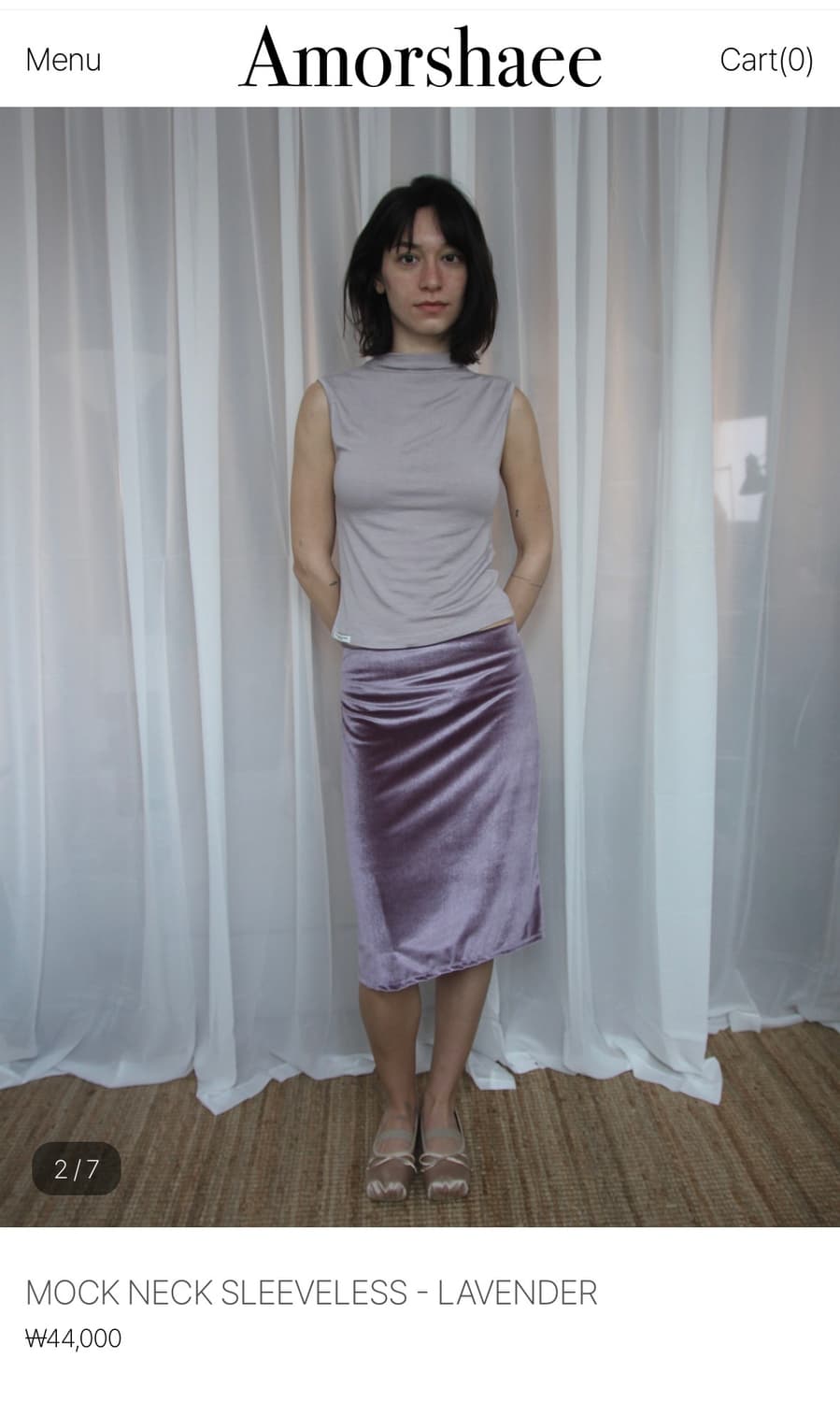 Amorshaee / mock neck sleeveless  상품이미지2