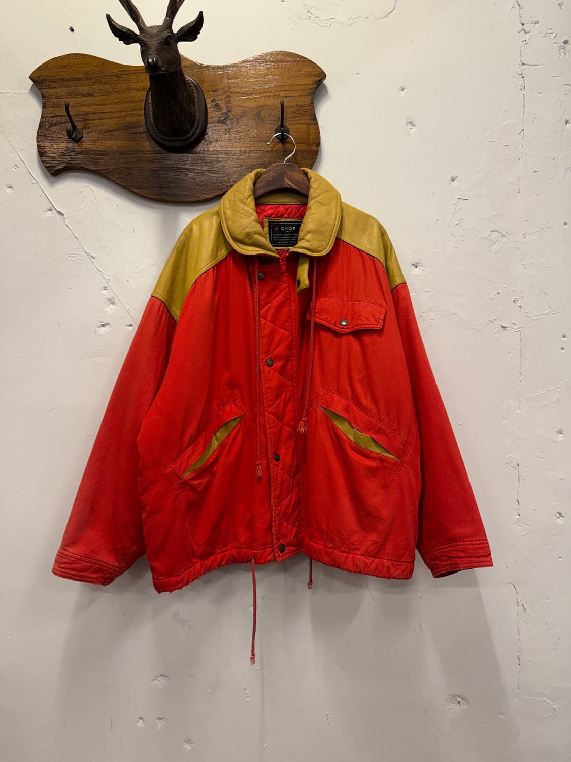 (XL) 90s CHOP Series Leather Yoke Down J 상품이미지2