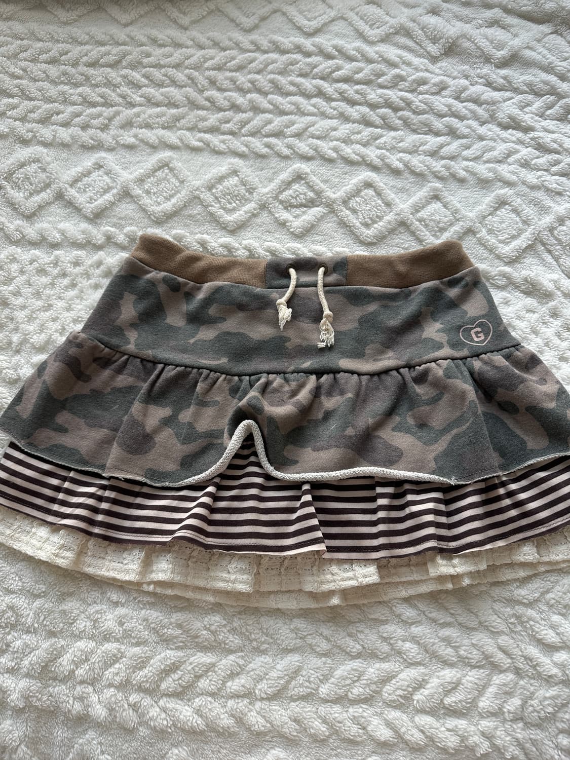 그레일즈 카모 레이어드 스커트 상품이미지1