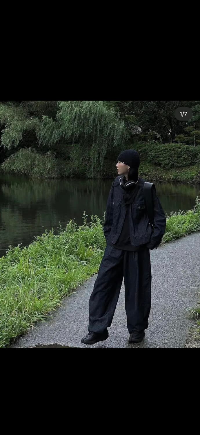 트리밍버드 원버튼 데님자켓 상품이미지2