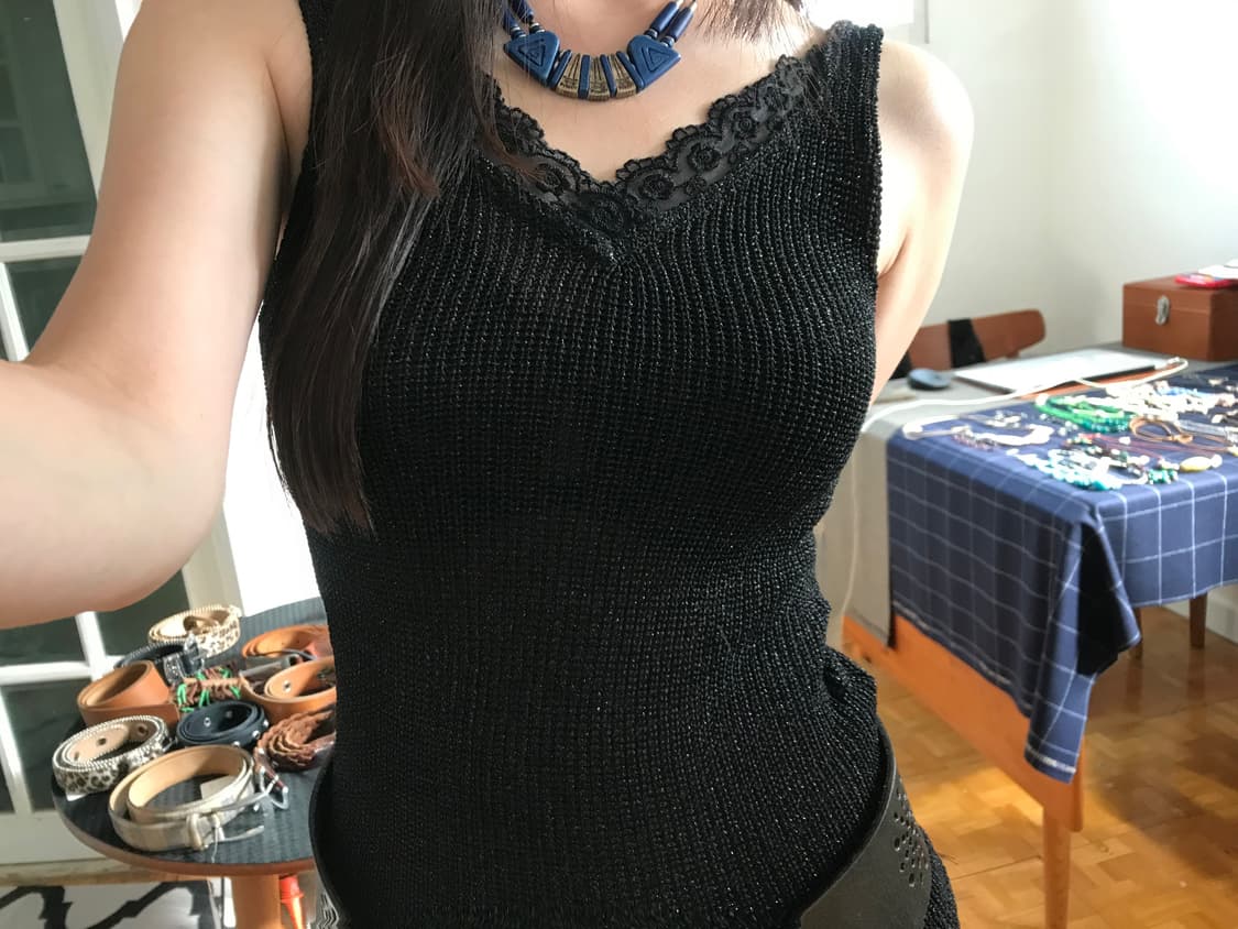 vintage lace sleeveless 상품이미지1
