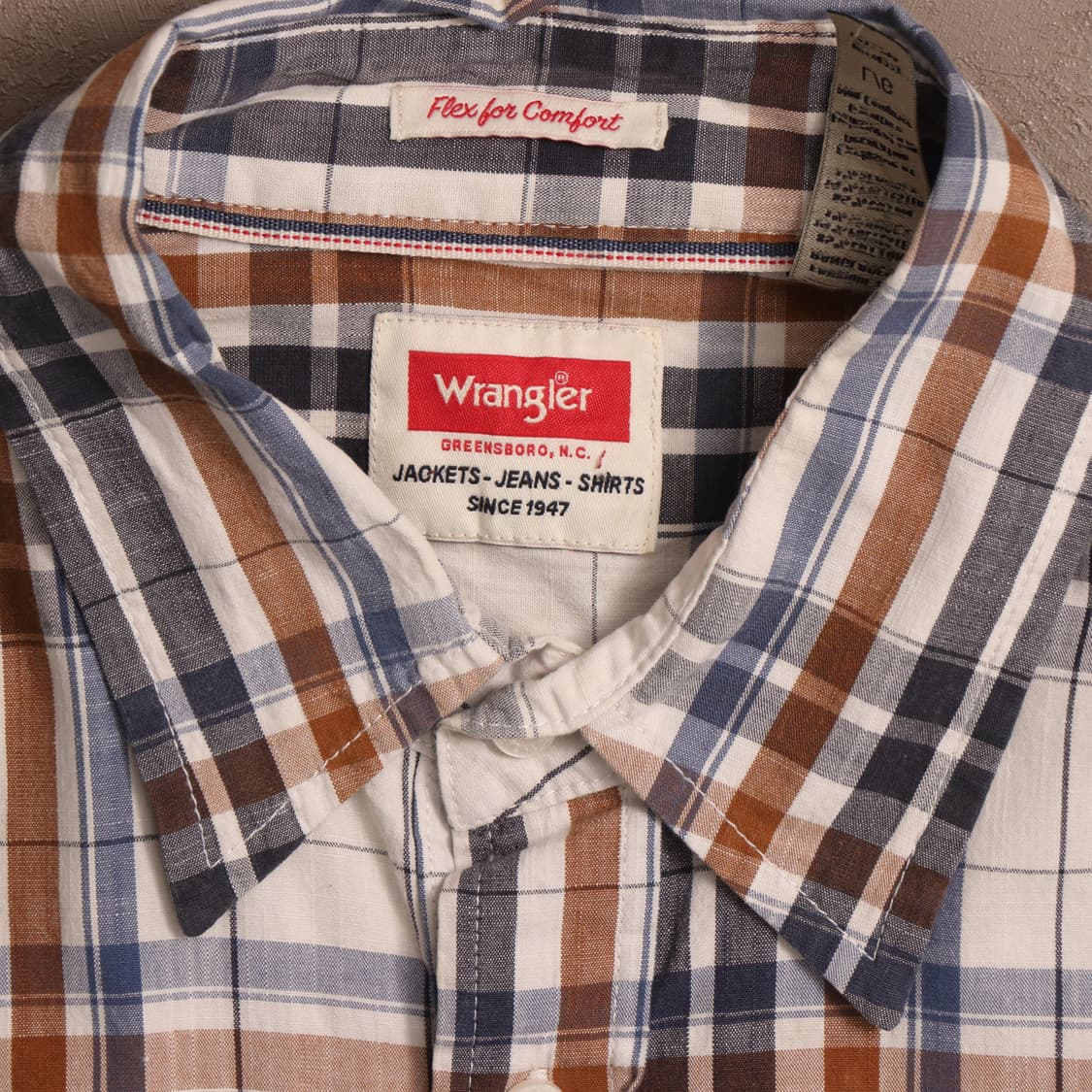 랭글러 코튼 체크 워크셔츠 A1735 상품이미지3