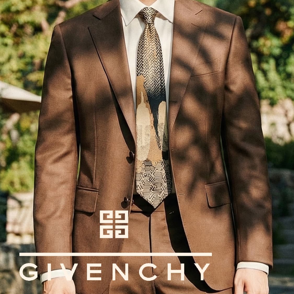 지방시 실크 브라운 아트 패턴 넥타이 9.5cm A등급 E728
 상품이미지1