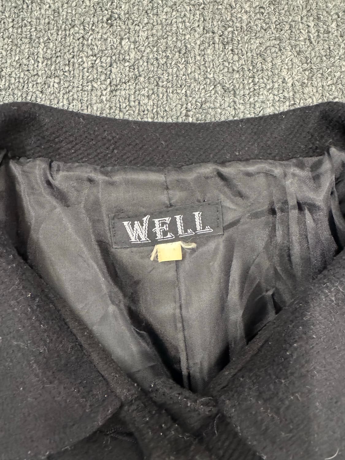 OS)Japanese vintage 여성 울 블랙 코트 상품이미지3