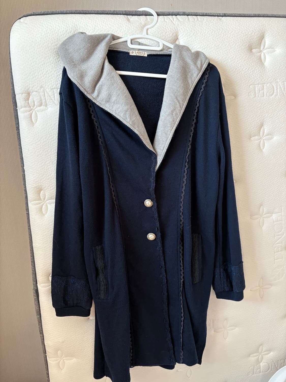 엑시즈팜 네이비 후드자켓 가디건 상품이미지1