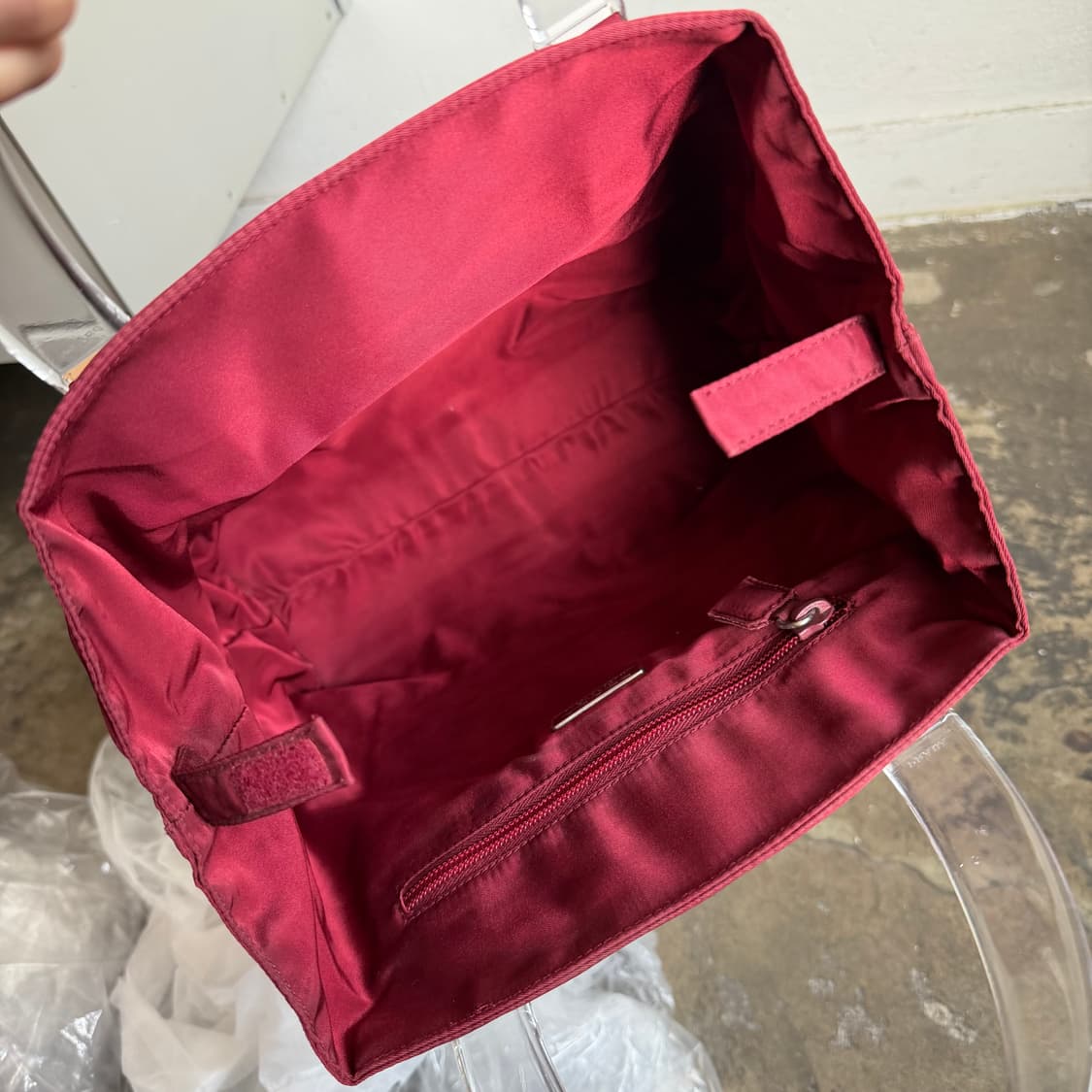 early 00s 프라다 포코노 플라스틱 핸들 토트백 상품이미지6