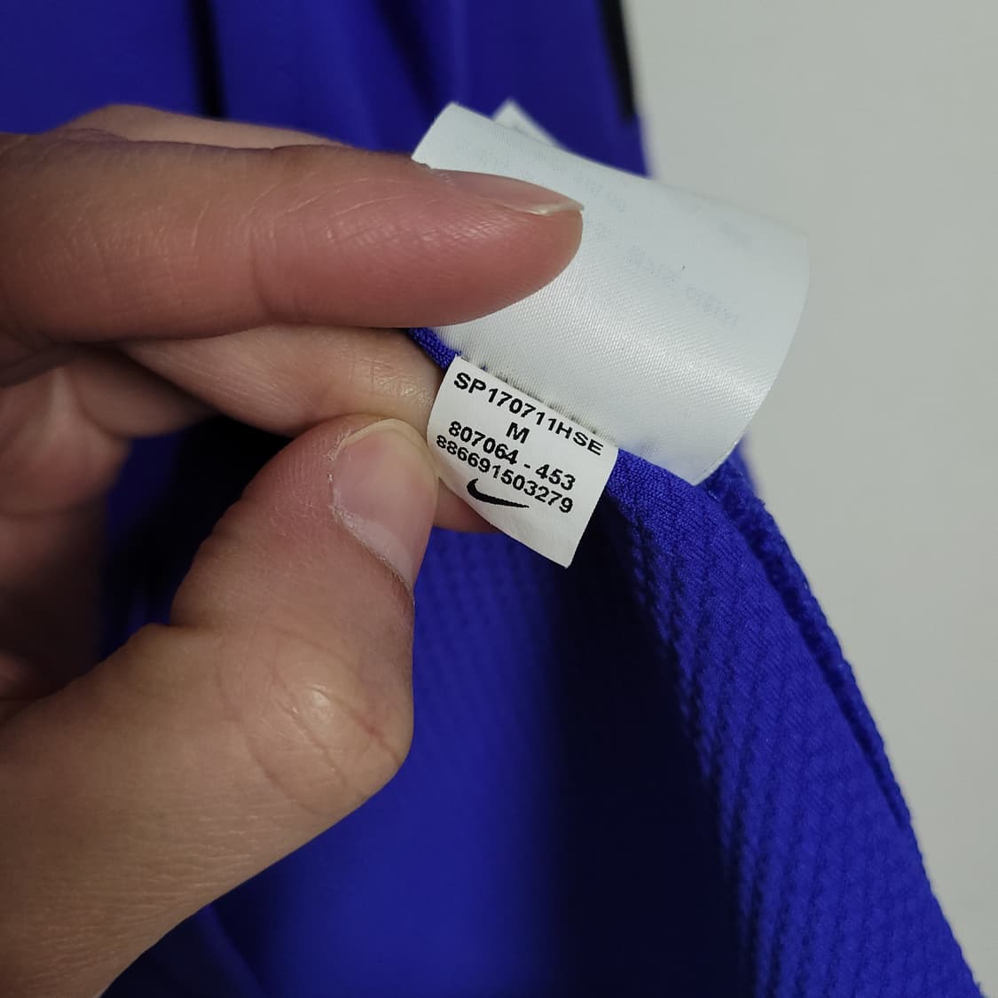 (M) NIKE 나이키 드라이핏 블루 컬러 하프집업 긴팔 티셔츠 상품이미지4