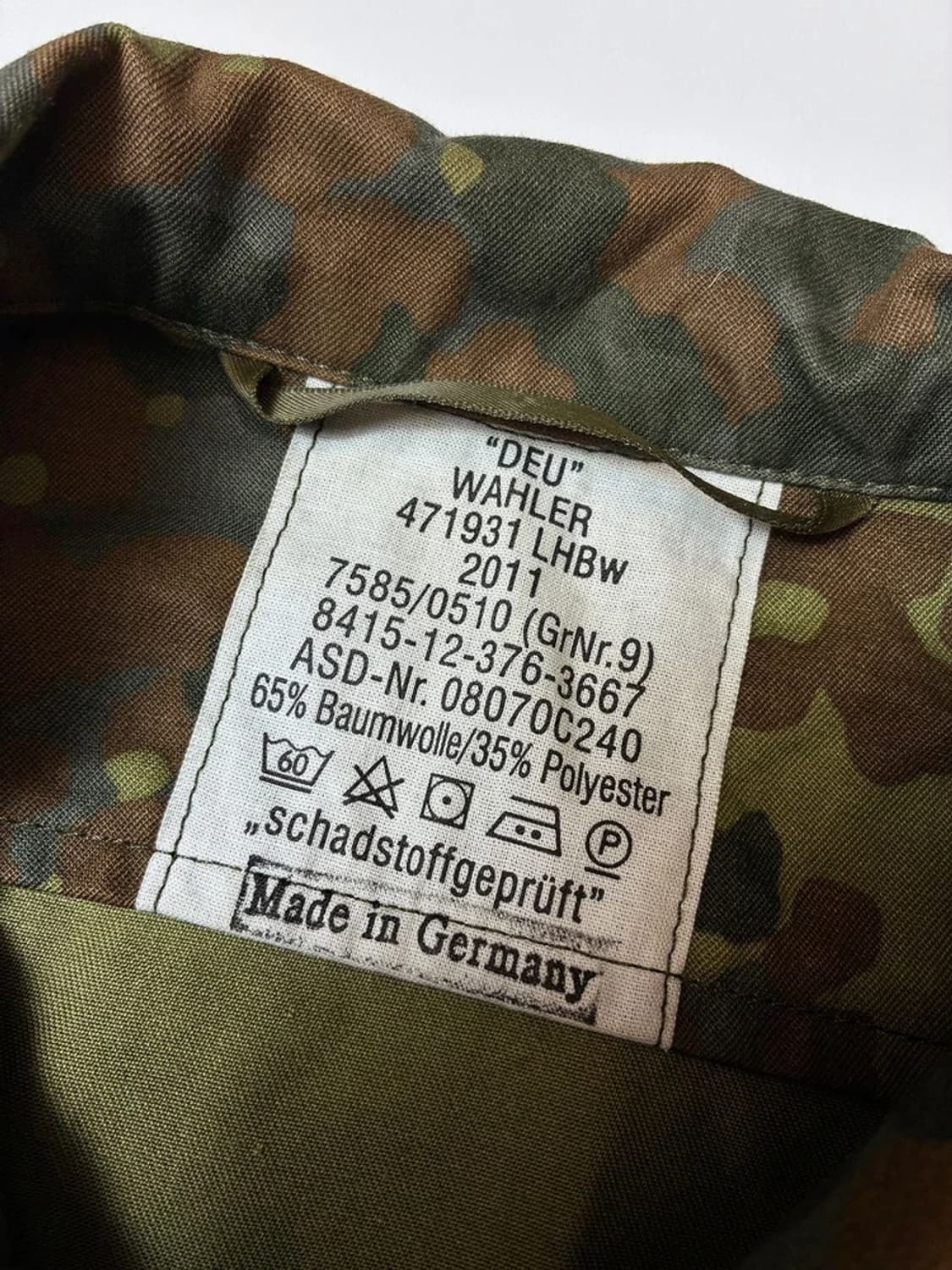 Selected 00's 독일군 밀리터리 반팔 셔츠 자켓 PN9681 상품이미지6