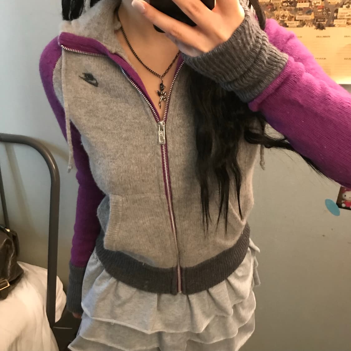 NIKE 나이키 갸루 울 니트 후드집업 상품이미지1