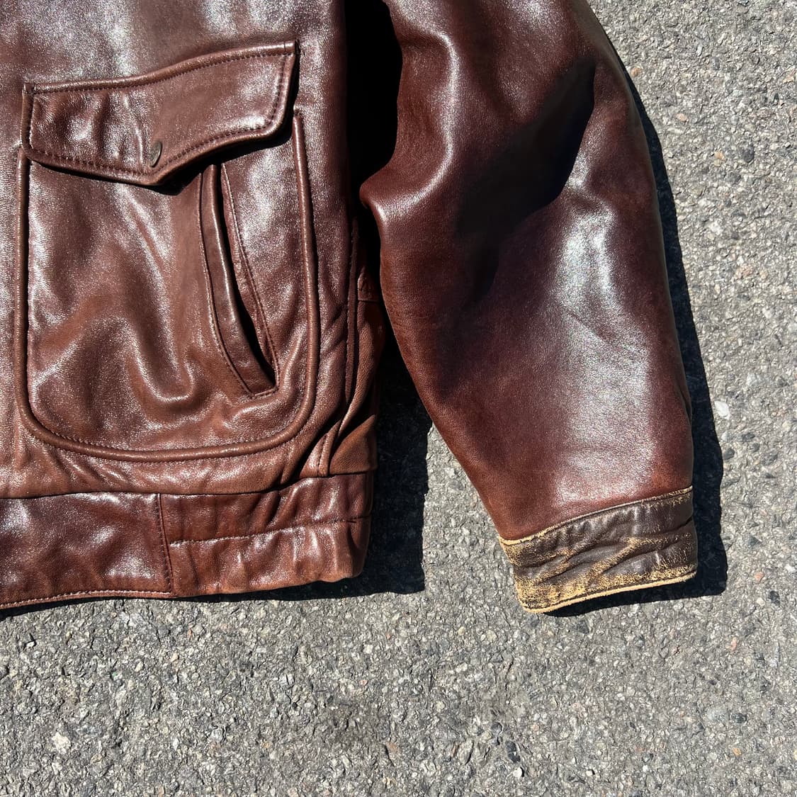 80‘s A-2 레더 플라이트 자켓 상품이미지3