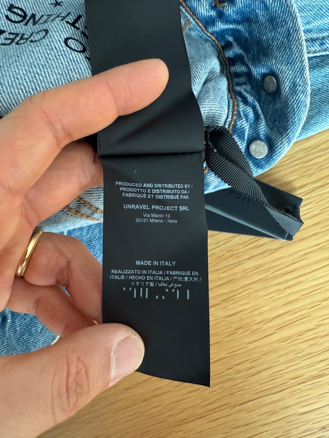 Ben taverniti unravel project 데님 자켓(ITAL 상품이미지10