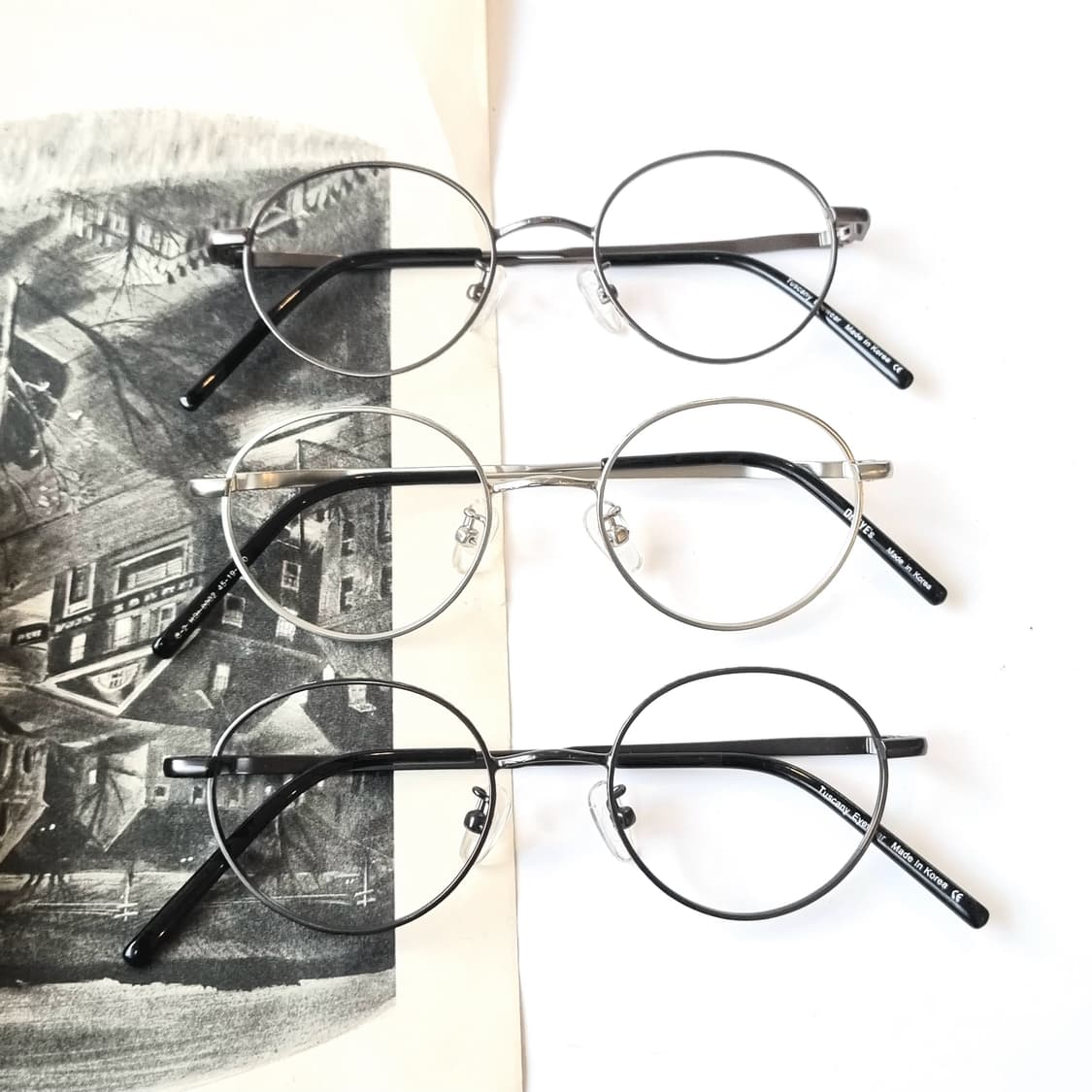 데드스탁 빈티지 원형시리즈 블랙 안경테 556 상품이미지1
