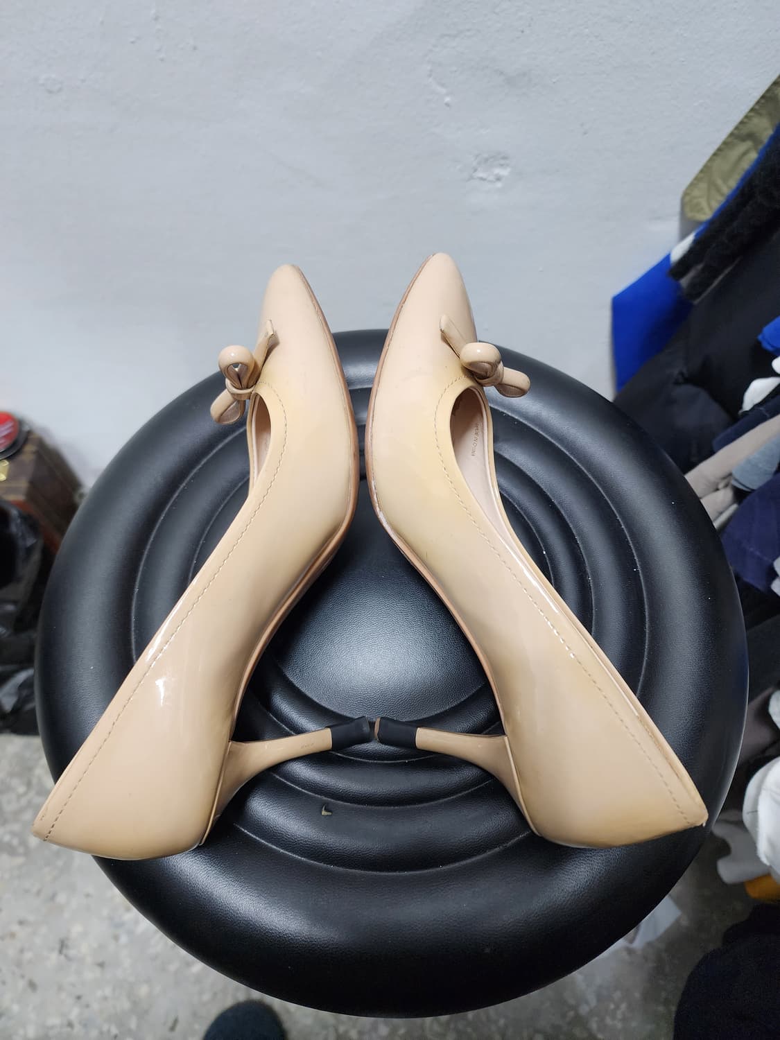 프라다 리본 페이던트 미들힐 구두 상품이미지6