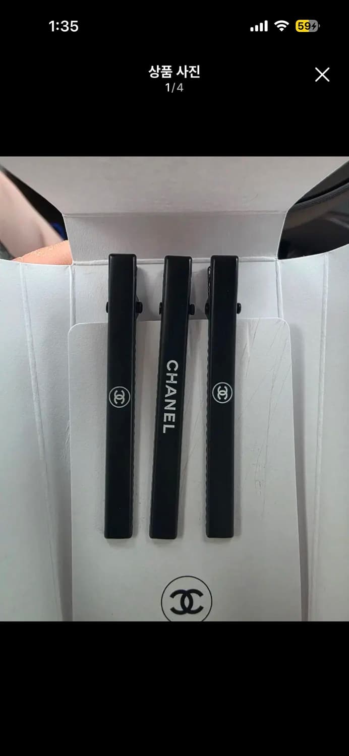정품 미사용 샤넬 머리핀 상품이미지1