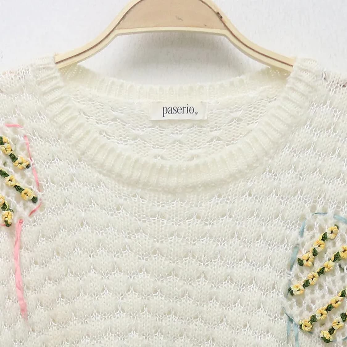 PASERIO 플라워 짜임 울 혼방 니트 60199 상품이미지3