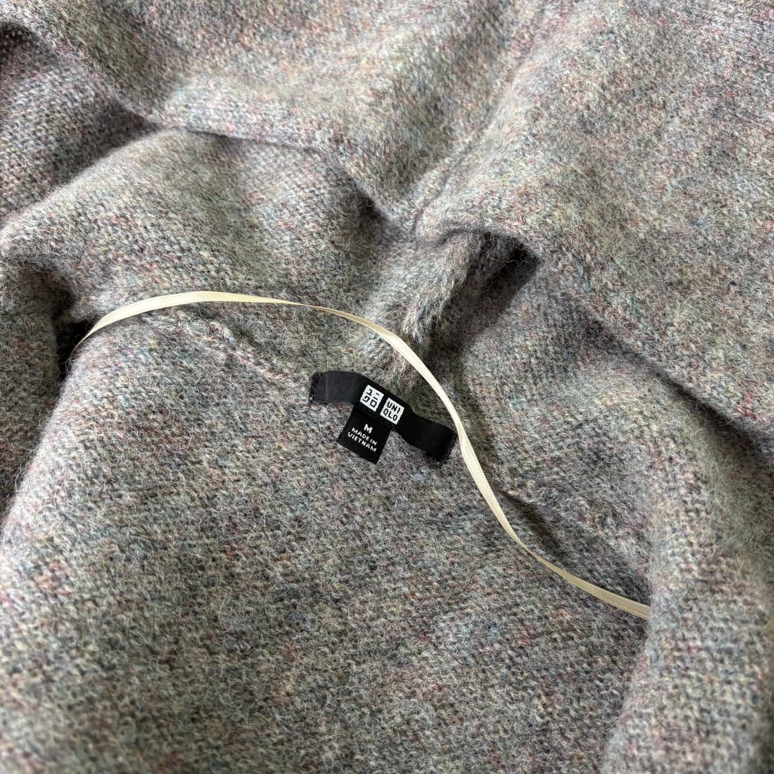 우먼M-L 유니클로 그레이 니트후드 롱 가디건 상품이미지4